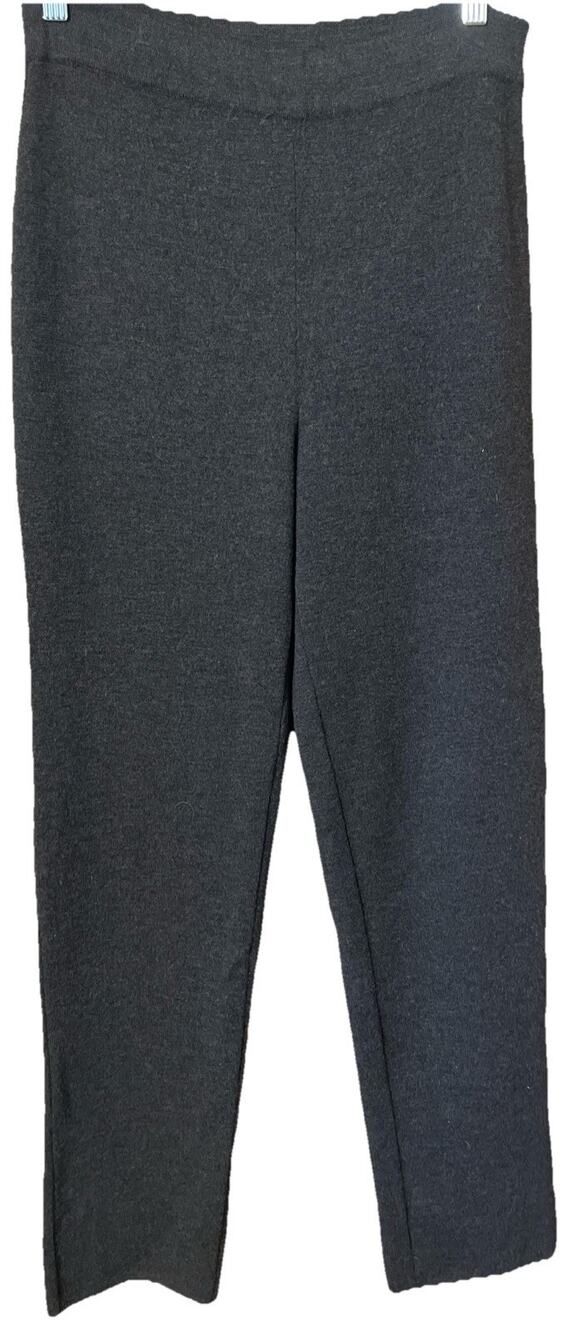 Marina Spadafora Gray Stretch Lana Extrafine Merino Wool Pants 12 Italy Soft